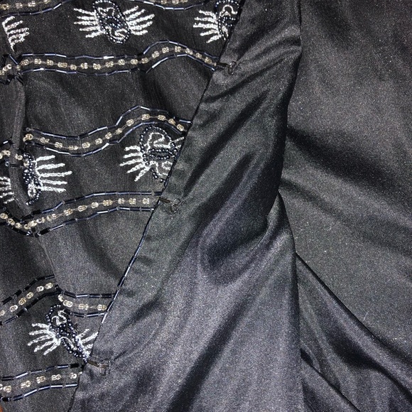 Vintage Laurence Kazar silk embroidered cardigan - Picture 4 of 5